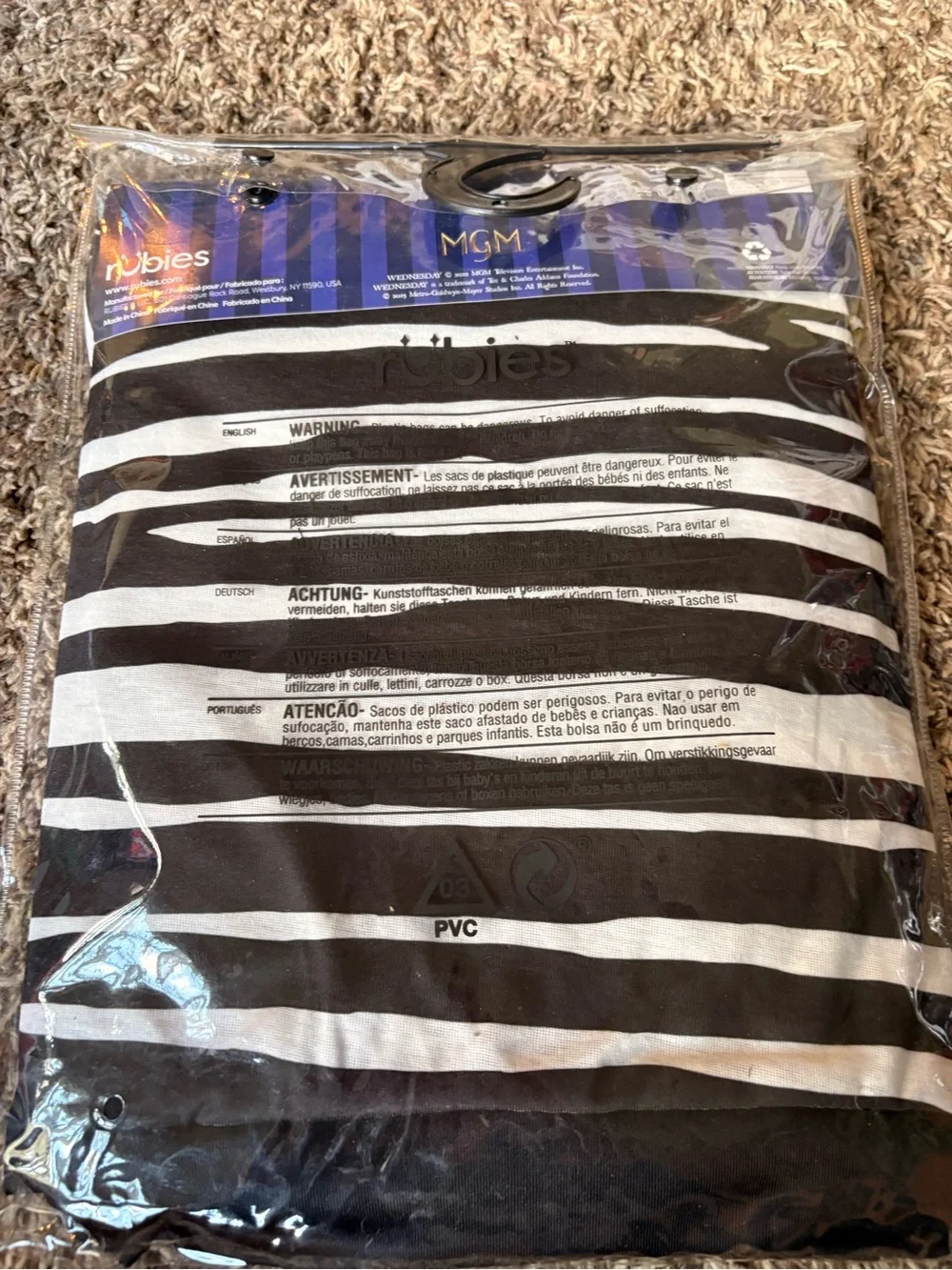 Pugsley Addams Kids Costume - Wednesday Collection - Black & White medium 7-8